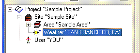 Select the appropriate weather entry.