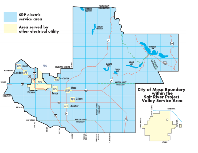 Abraxas Energy Commercial Energy Audit Arizona SRP Territory Map 